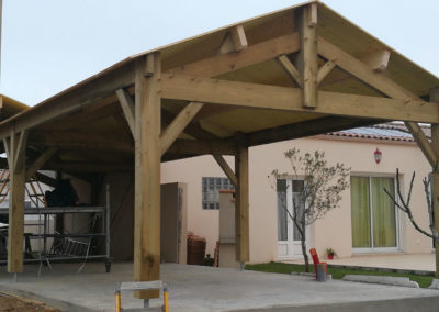 Carport préau, fabrication artisanale - MBA MENUISERIE