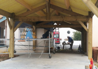 Carport préau, fabrication artisanale - MBA MENUISERIE