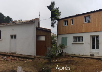 Maison avant / après rehaussement en bois - MBA MENUISERIE