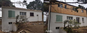 Maison avant / après rehaussement en bois - MBA MENUISERIE
